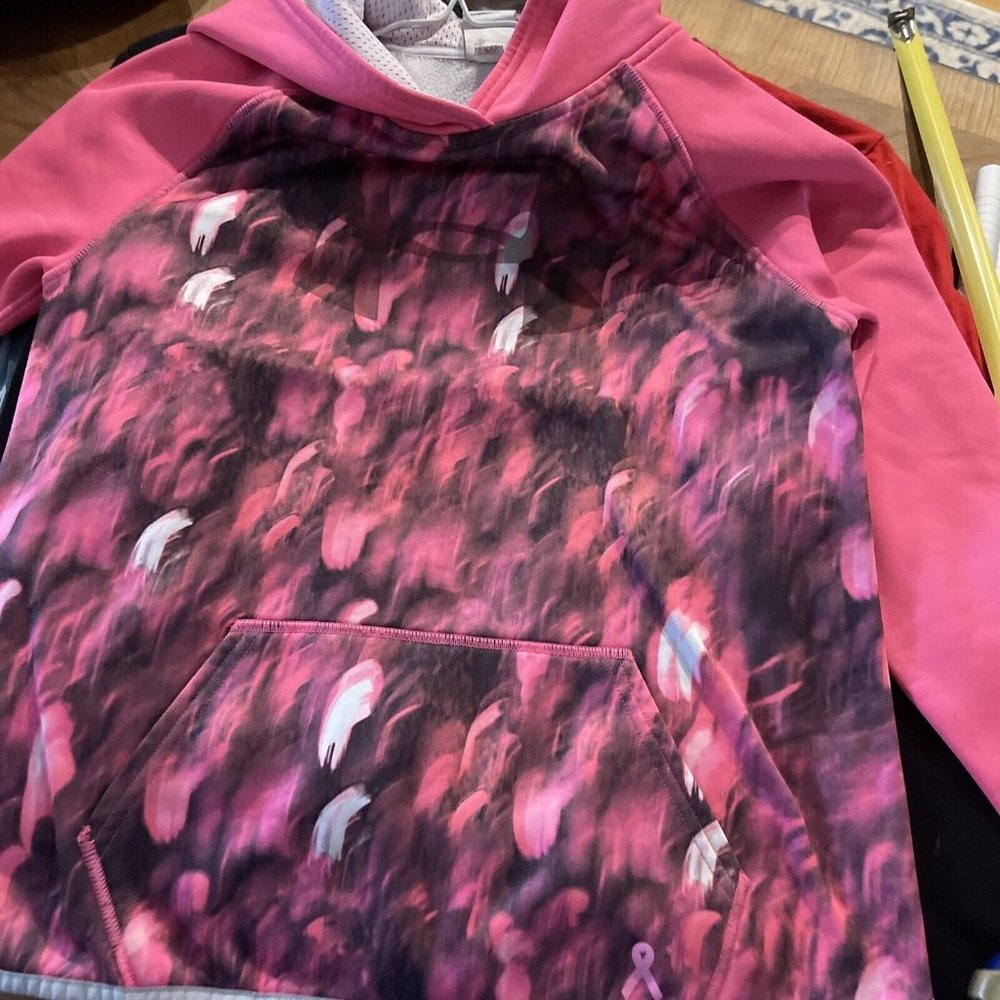 Under Armour Girls Youth Large Power in Pink‎ Pullover Hoodie; Pre owned